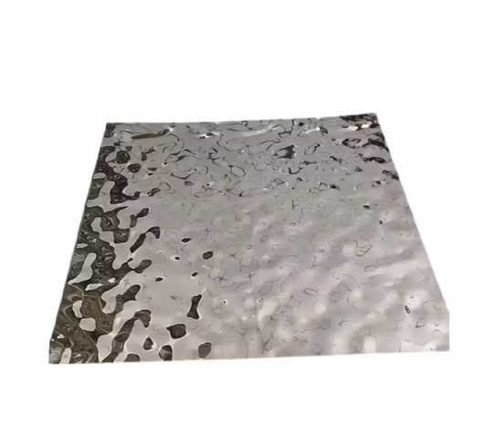 201 304 8K Spiegelfarbe gestempeltes Wasserwellen-Edelstahlblech für Deckendekoration